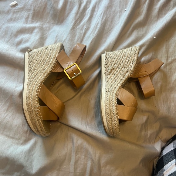 Soda fabrian square toe crossed wedges - Picture 3 of 3